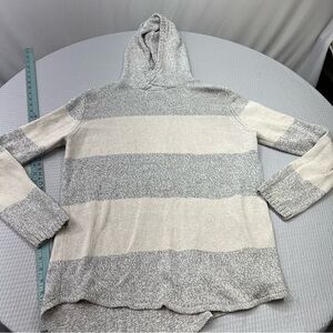 Cozy Cowl Neck Sweater in Gray and Cream